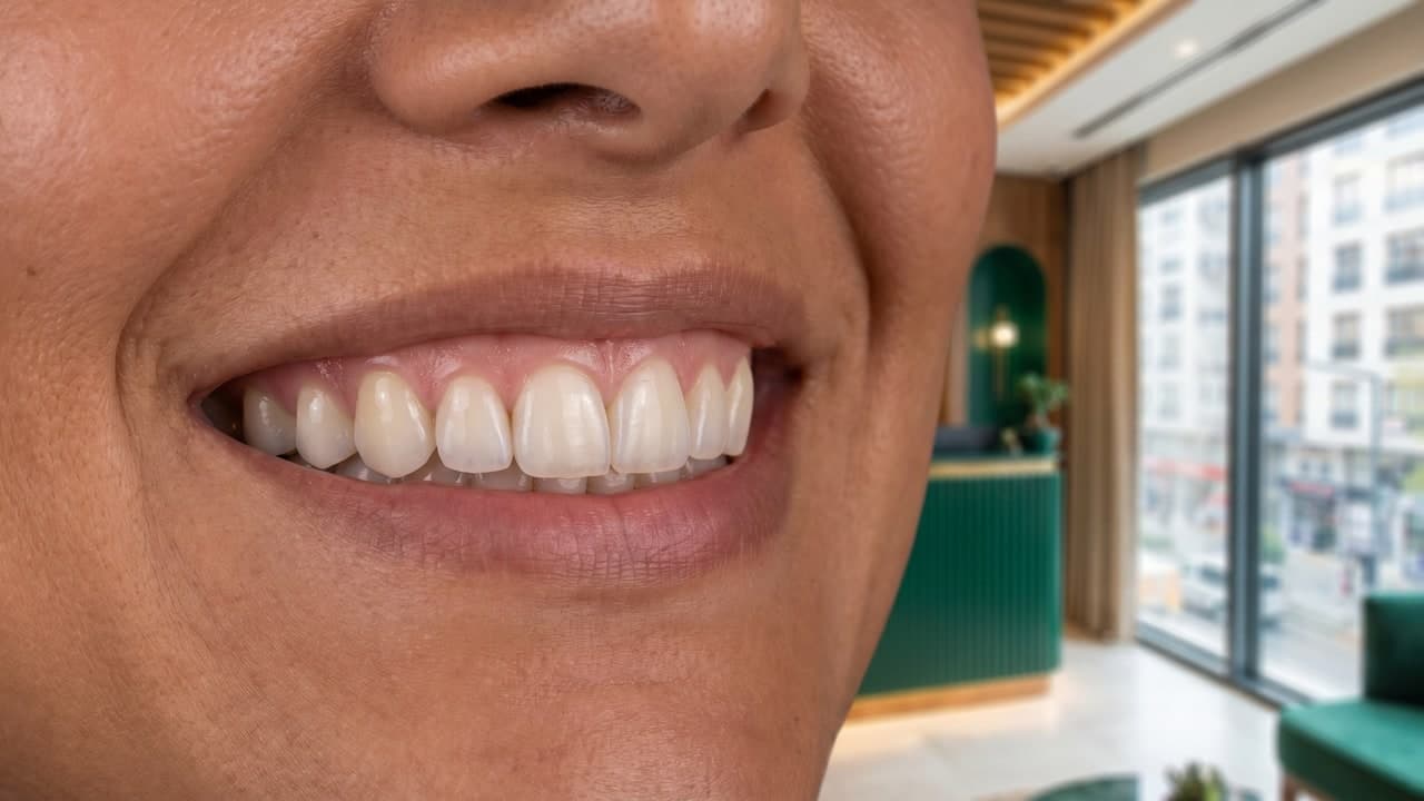 Résultat clinique d'un Hollywood Smile 16 facettes E.max stratifiées à Renaissance Clinique Istanbul