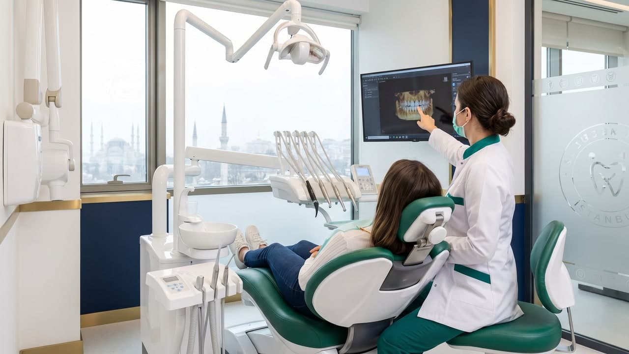 Cabinet dentaire premium Renaissance Clinique Istanbul — environnement clinique moderne, équipement de pointe, équipe francophone