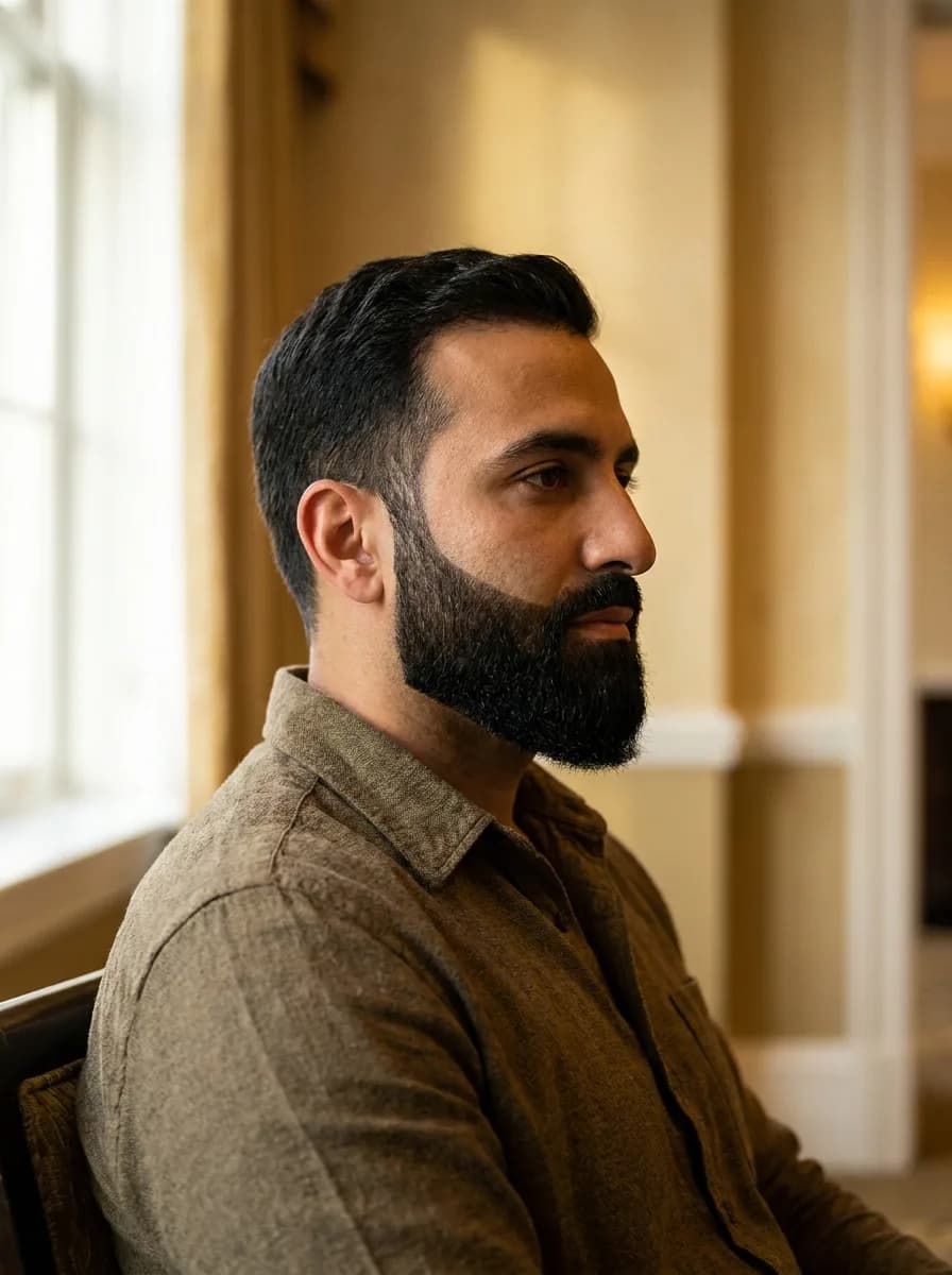Greffe de barbe au stylo Choi — design de contour précis sur la mâchoire