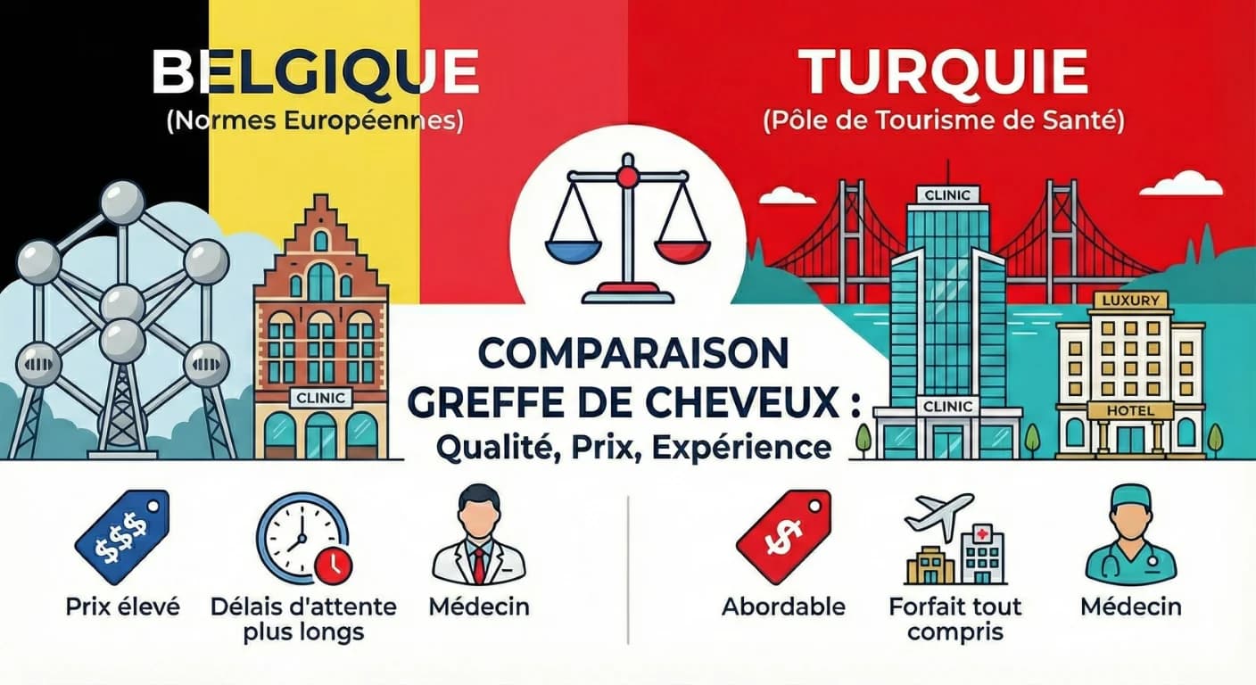 Greffe de Cheveux Turquie vs Belgique : Comparatif et Retours d'Expérience