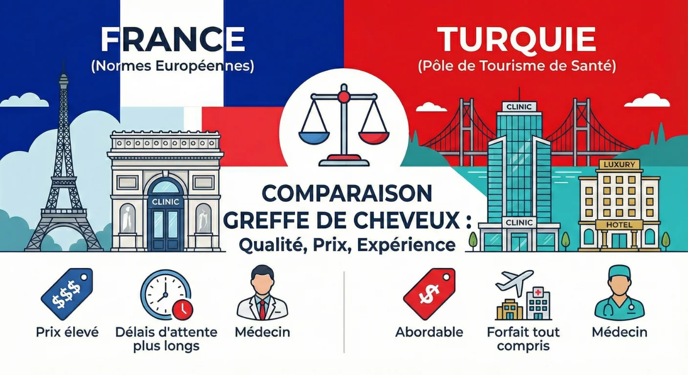 Greffe de Cheveux Turquie vs France : Le Guide Complet 2026