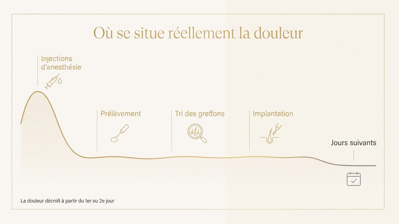 Greffe de cheveux : la douleur, l'anesthésie et le ressenti réel