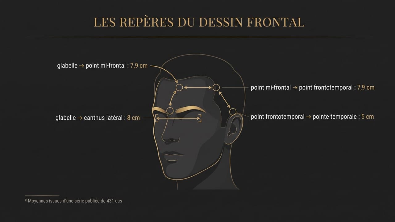 Ligne frontale : les mesures d'un dessin naturel