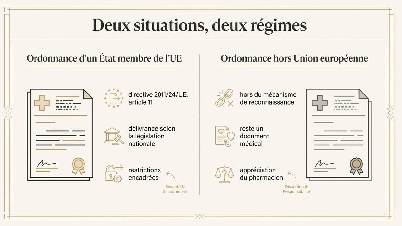 Une ordonnance étrangère est-elle valable en France ?