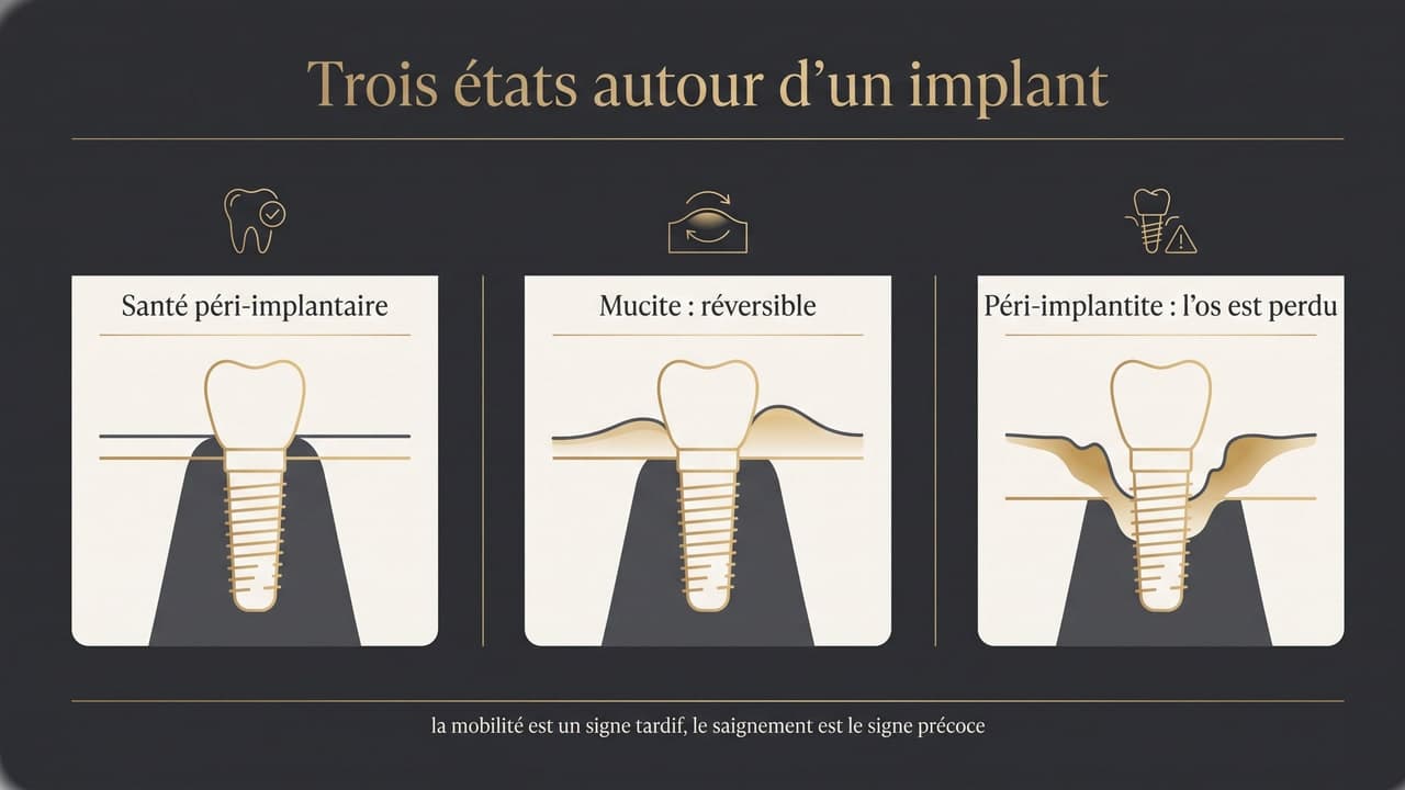 Implant qui bouge ou gencive qui saigne : la péri-implantite
