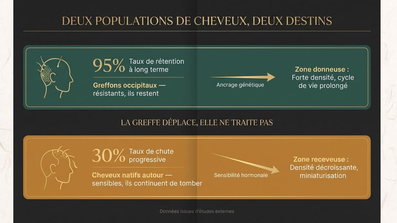 Peut-on redevenir chauve après une greffe de cheveux ?