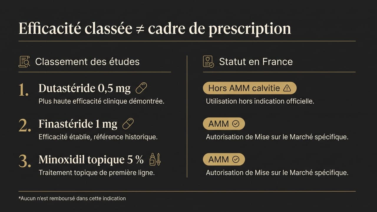 Traiter une calvitie efficacement : ce que classent les études