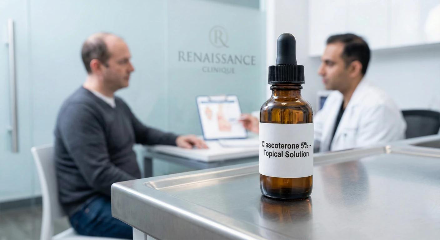 Clascotérone 5% : nouvel espoir contre la calvitie ou simple complément à la greffe ?