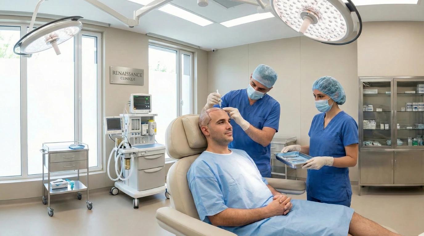Greffe de cheveux : douleur, anesthésie locale et sédation