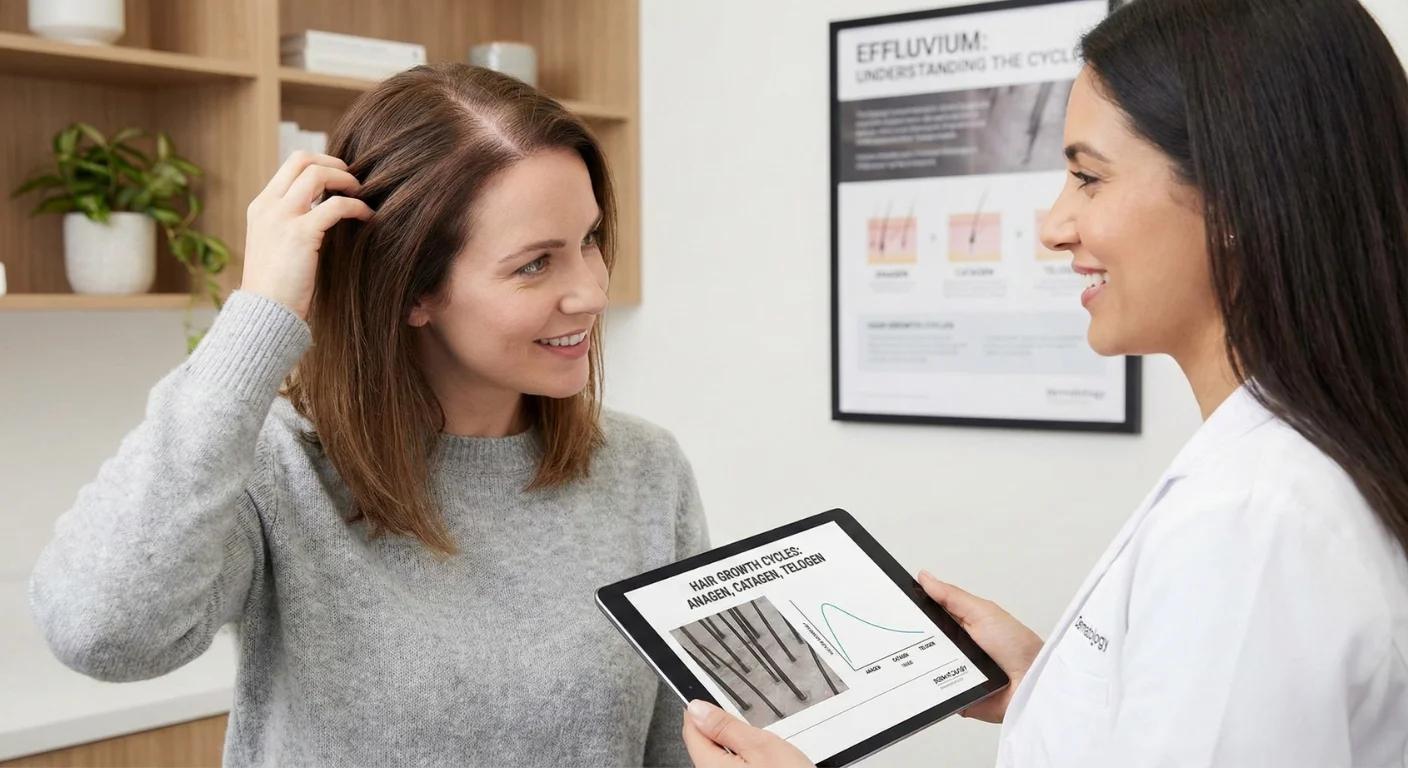Effluvium perte de cheveux : causes et solutions
