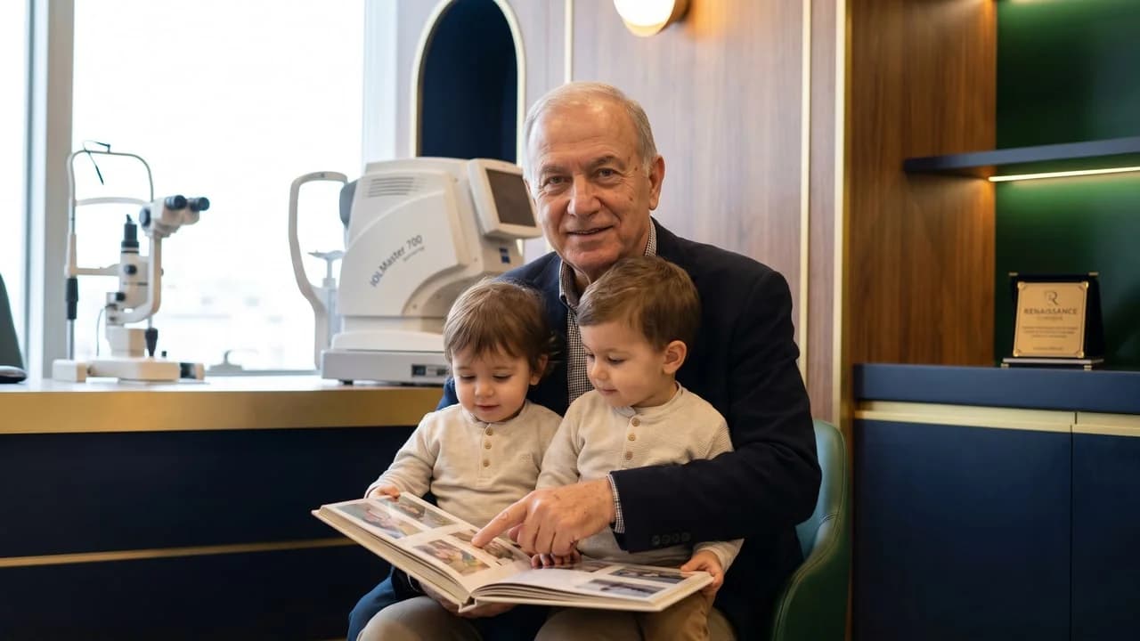 Patient senior en vision restaurée après chirurgie de cataracte à Renaissance Clinique Istanbul