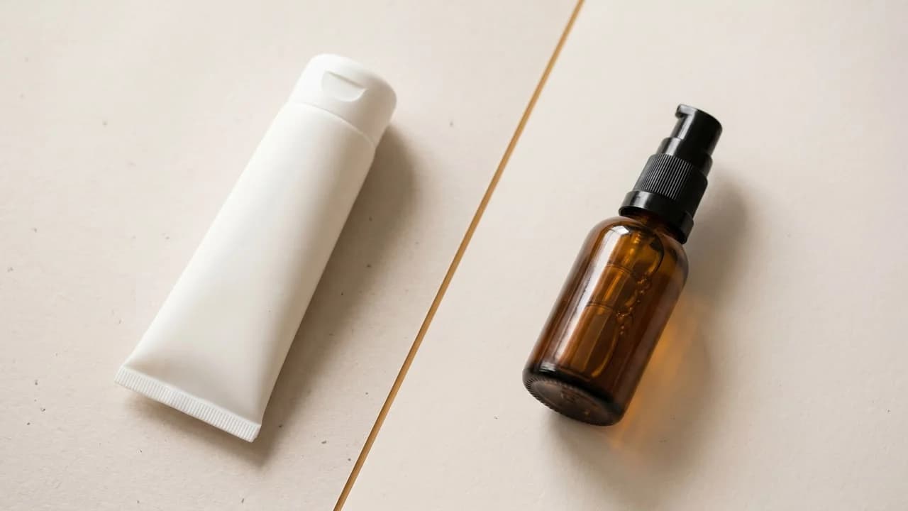 Crème et solution topique illustrant deux produits à base de clascotérone