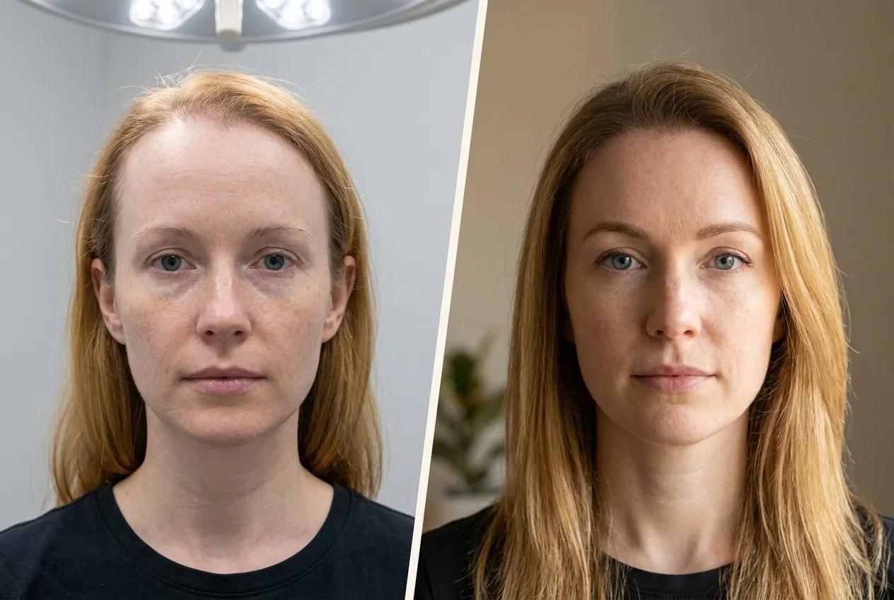 Résultat greffe de cheveux Choi Pen Istanbul - 1800 greffons - 11 mois après - Ligne frontale et Tempes - Patient Canada - Renaissance Clinique Turquie