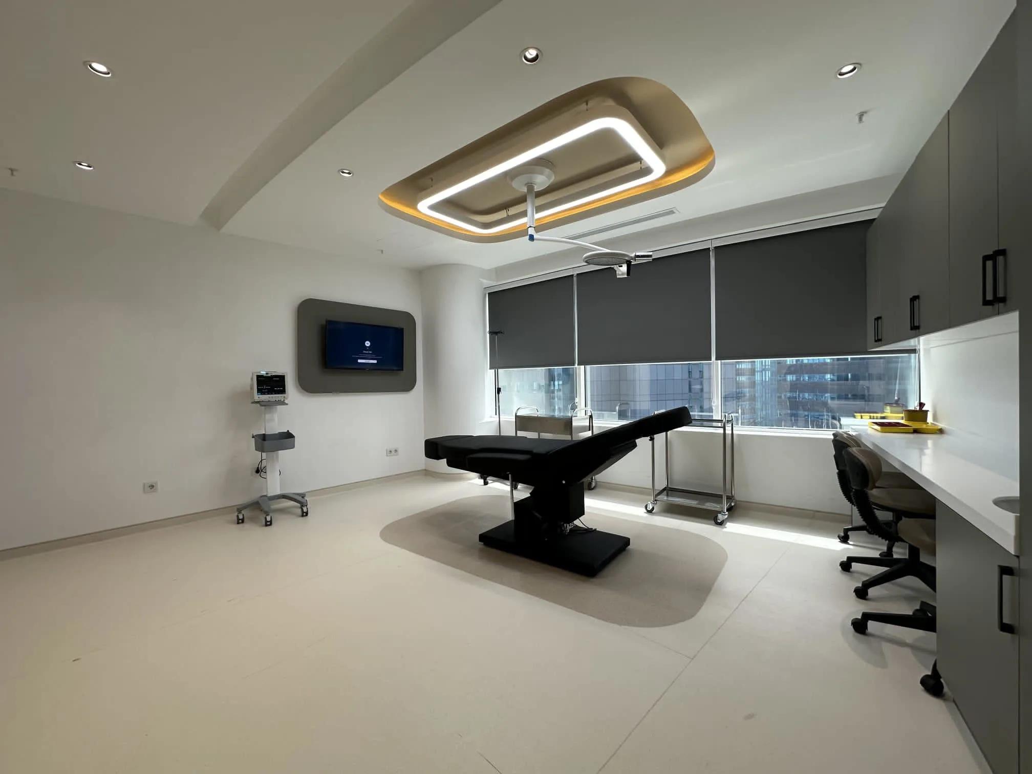 Salle de procédure médicale moderne — bloc opératoire Renaissance Clinique Istanbul