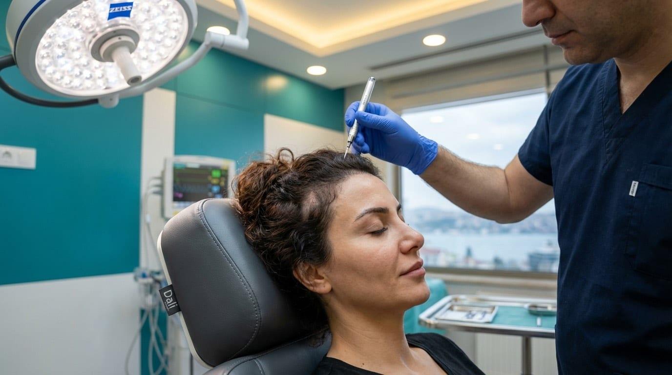 Prix greffe de cheveux femme : Choi Pen sans rasage dès 2 190 € à Istanbul Greffe de cheveux femme Choi Pen sans rasage Istanbul — prix et résultat naturel 2026