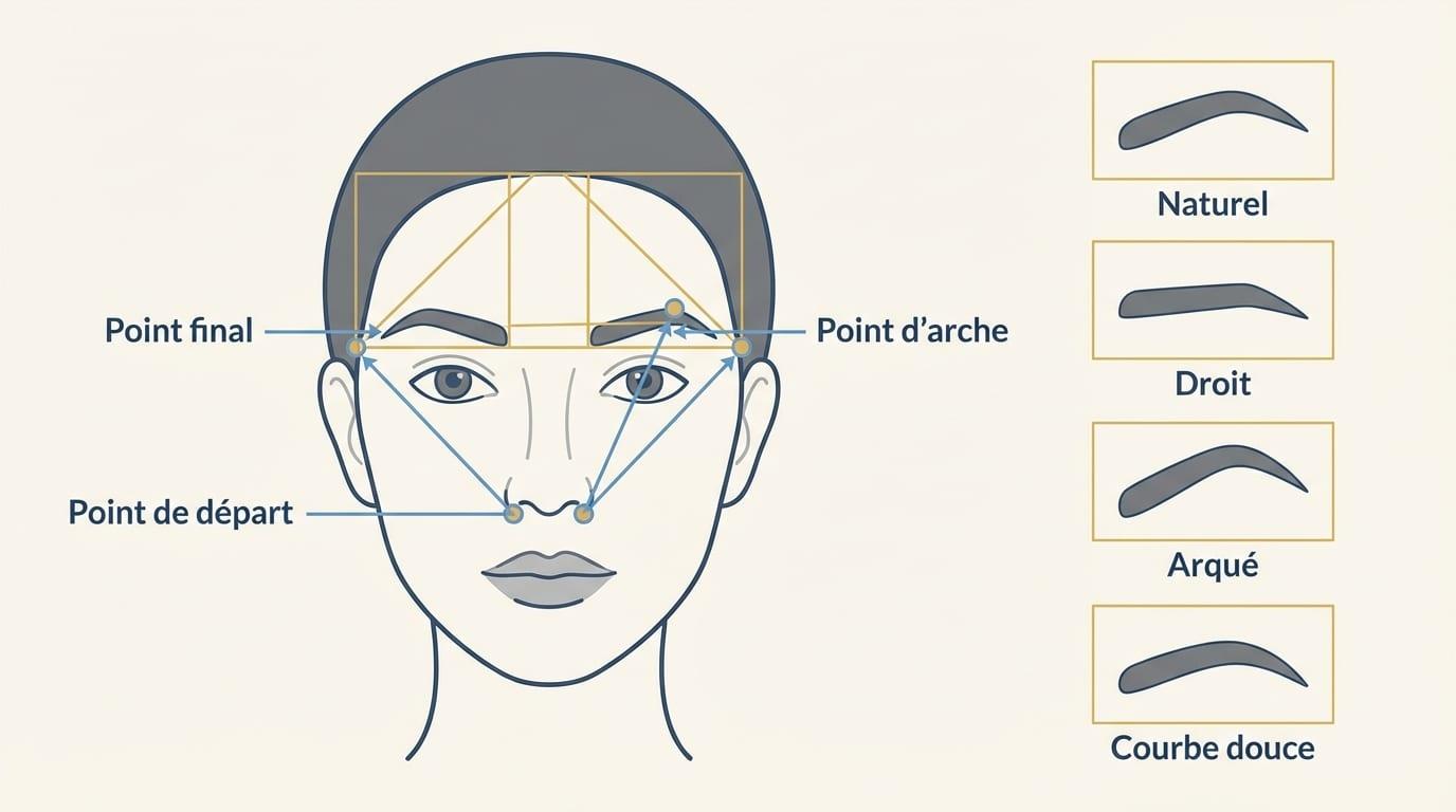 Design des sourcils avant greffe — Golden ratio et morphologie faciale | Renaissance Clinique Design personnalisé des sourcils avant greffe Choi Pen : golden ratio, morphologie du visage et formes disponibles (naturel, arqué, droit, en S)