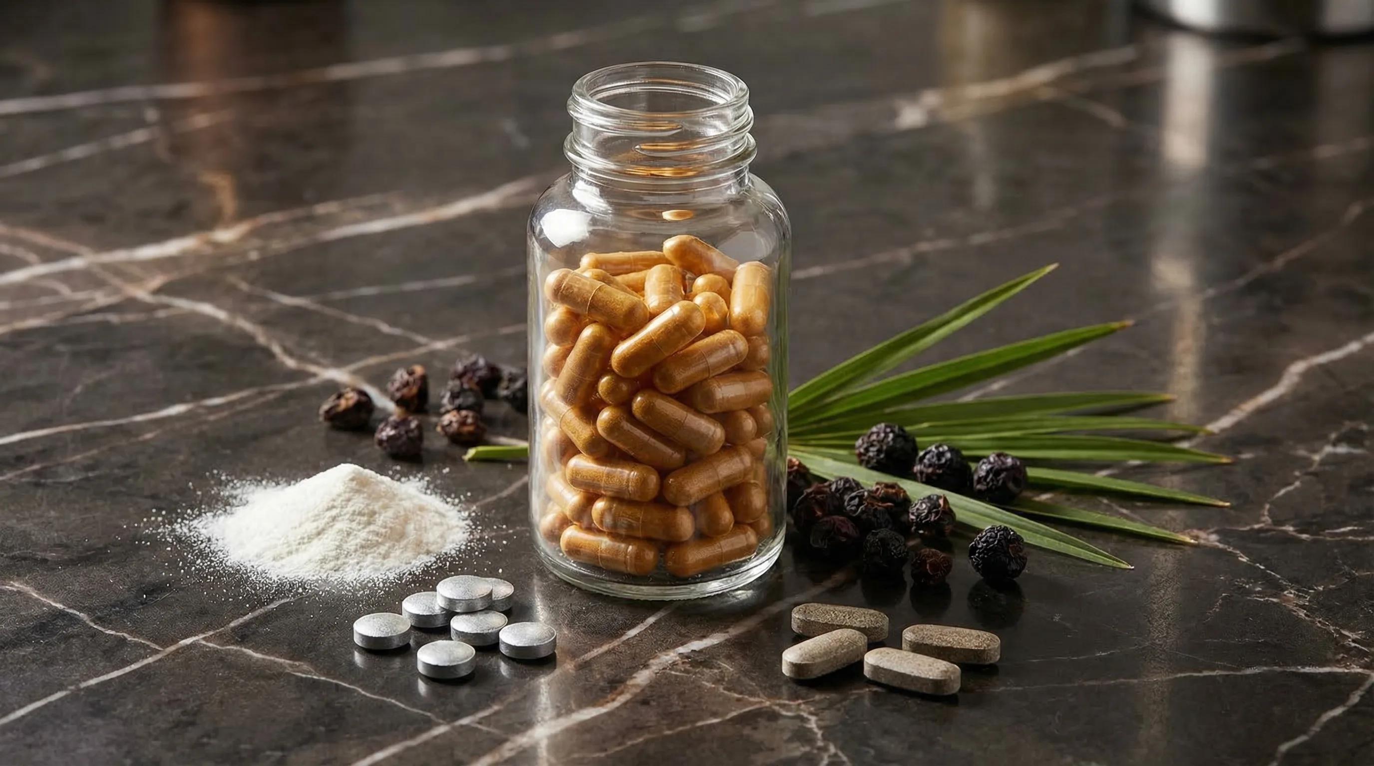 Compléments Alimentaires Cheveux Homme — Guide Complet 2026 | Renaissance Clinique Compléments alimentaires pour cheveux homme : biotine, zinc, fer, vitamine D et oméga-3 — les nutriments essentiels pour la santé capillaire masculine