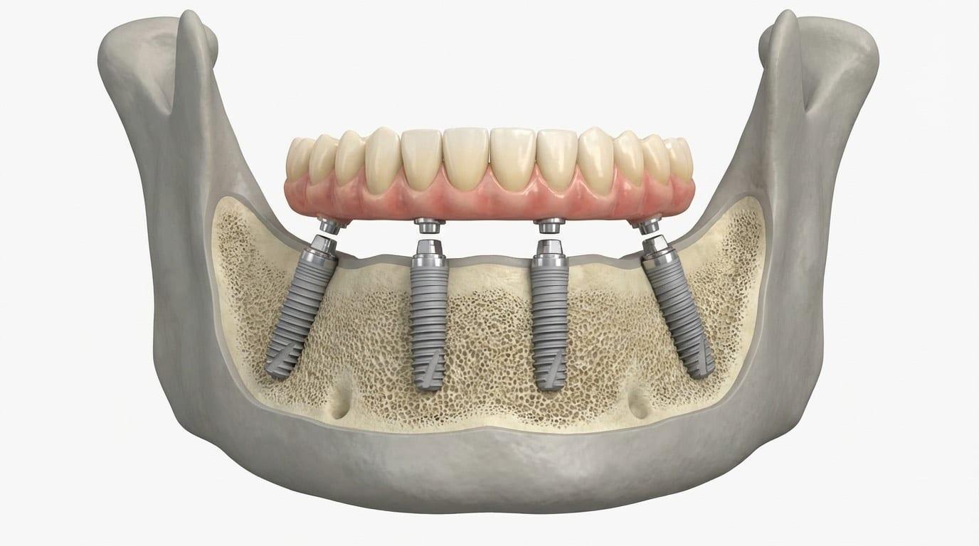 Réhabilitation complète All-on-4 sur implants à Istanbul