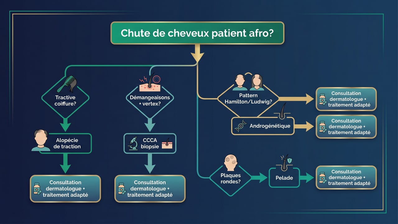 Algorithme décisionnel pour le diagnostic des alopécies chez les patients afro