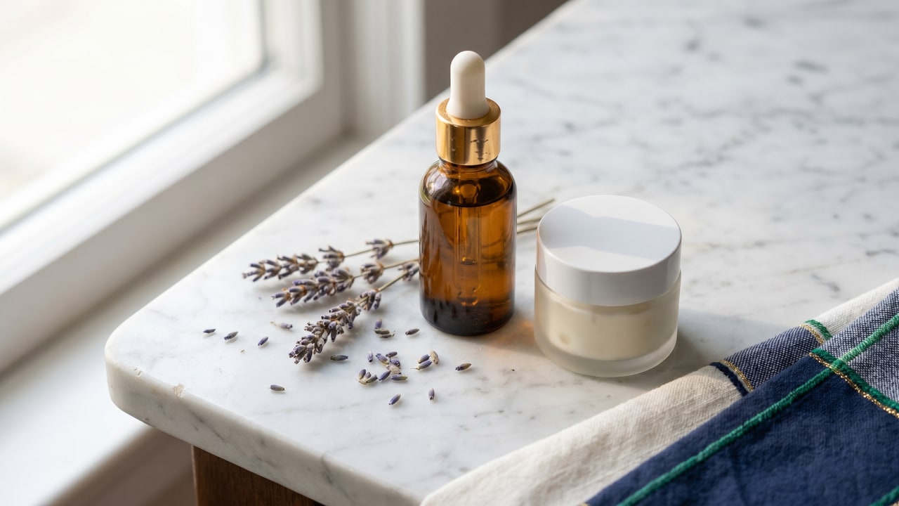 Solution topique en flacon ambré et préparation cosmétique pour traitement de l'alopécie féminine