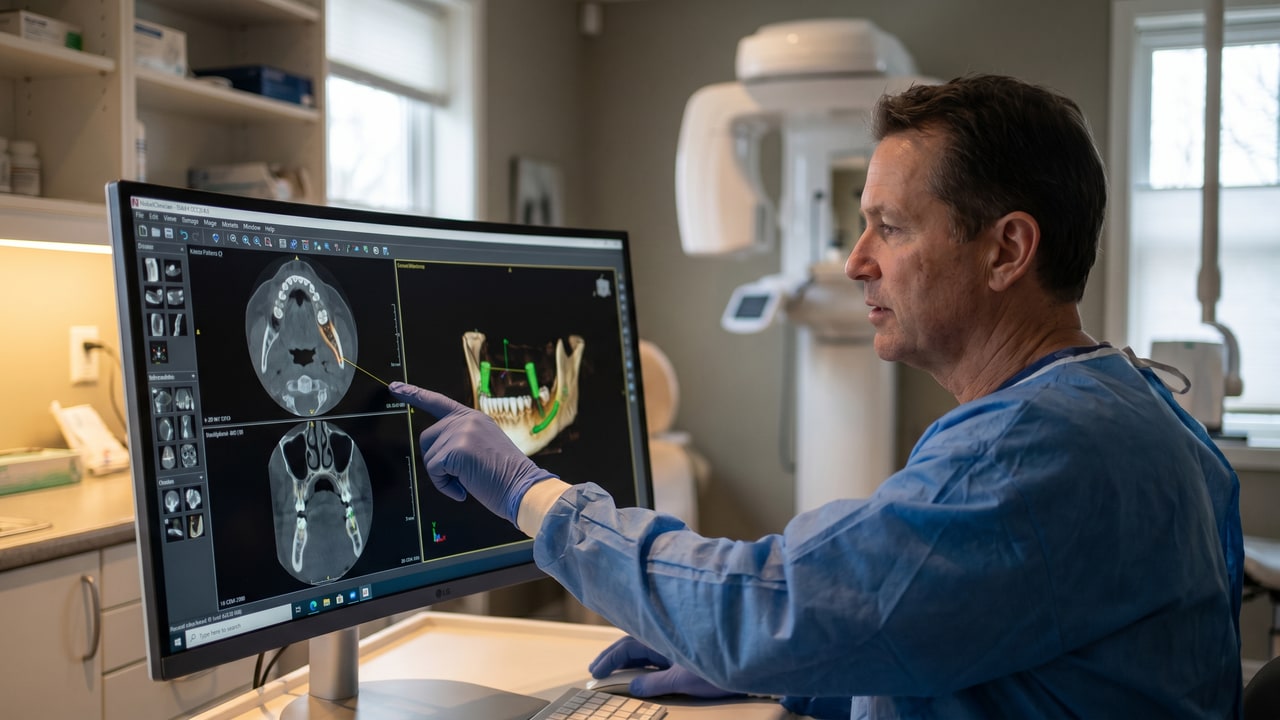 Visualisation et planification implantaire 3D sur reconstruction CBCT à l'aide du logiciel coDiagnostiX