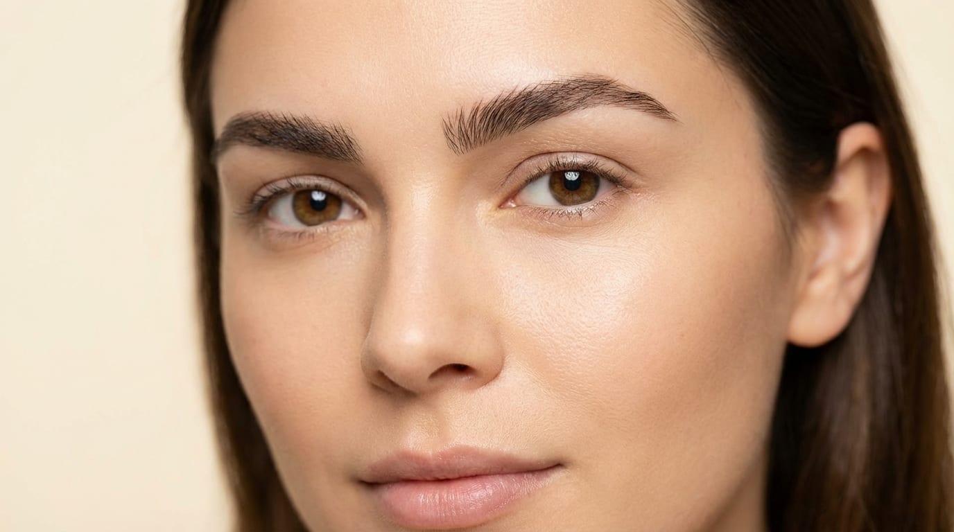 Résultat de greffe de sourcils Choi Pen à Istanbul montrant des sourcils denses, naturels et parfaitement dessinés après implantation poil par poil au stylo Choi