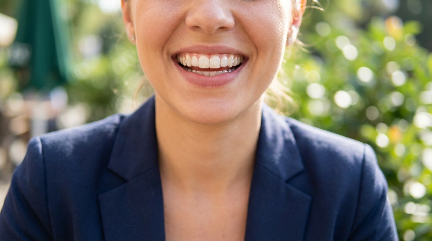 Gouttières transparentes d'alignement dentaire invisible posées sur un modèle dentaire dans une clinique orthodontique à Istanbul