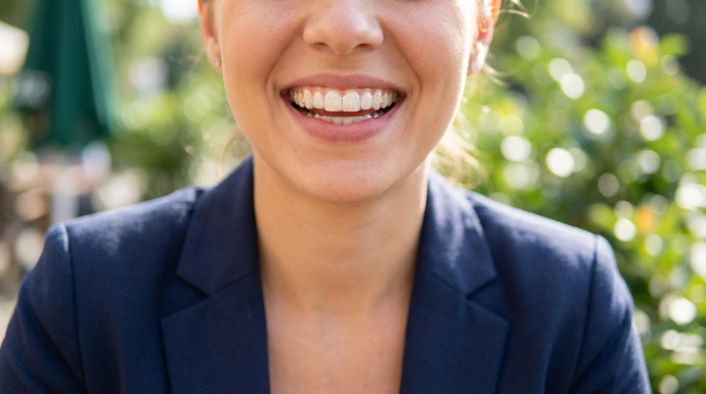 Gouttières transparentes d'alignement dentaire invisible posées sur un modèle dentaire dans une clinique orthodontique à Istanbul