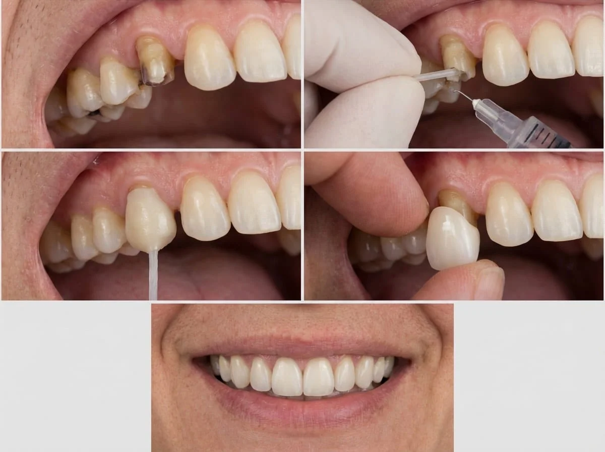 Couronne sur Dent Dévitalisée — Pose et Durée de Vie | Renaissance Clinique Pose d'une couronne zircone sur dent dévitalisée à Istanbul : étapes de scellement et conseils d'entretien pour 15-25 ans de durée