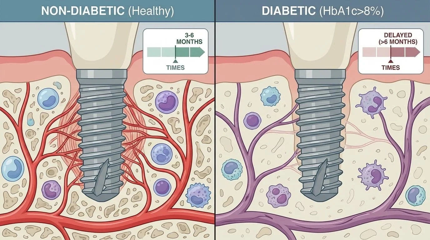 Impact du diabète sur la cicatrisation dentaire : microangiopathie, risque infectieux et parodontite accélérée chez les patients diabétiques