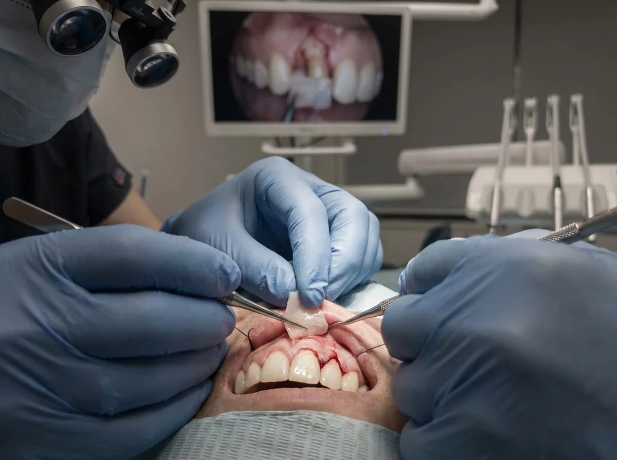 Greffe de gencive pour traiter la récession gingivale : technique de greffe conjonctive sous-épithéliale
