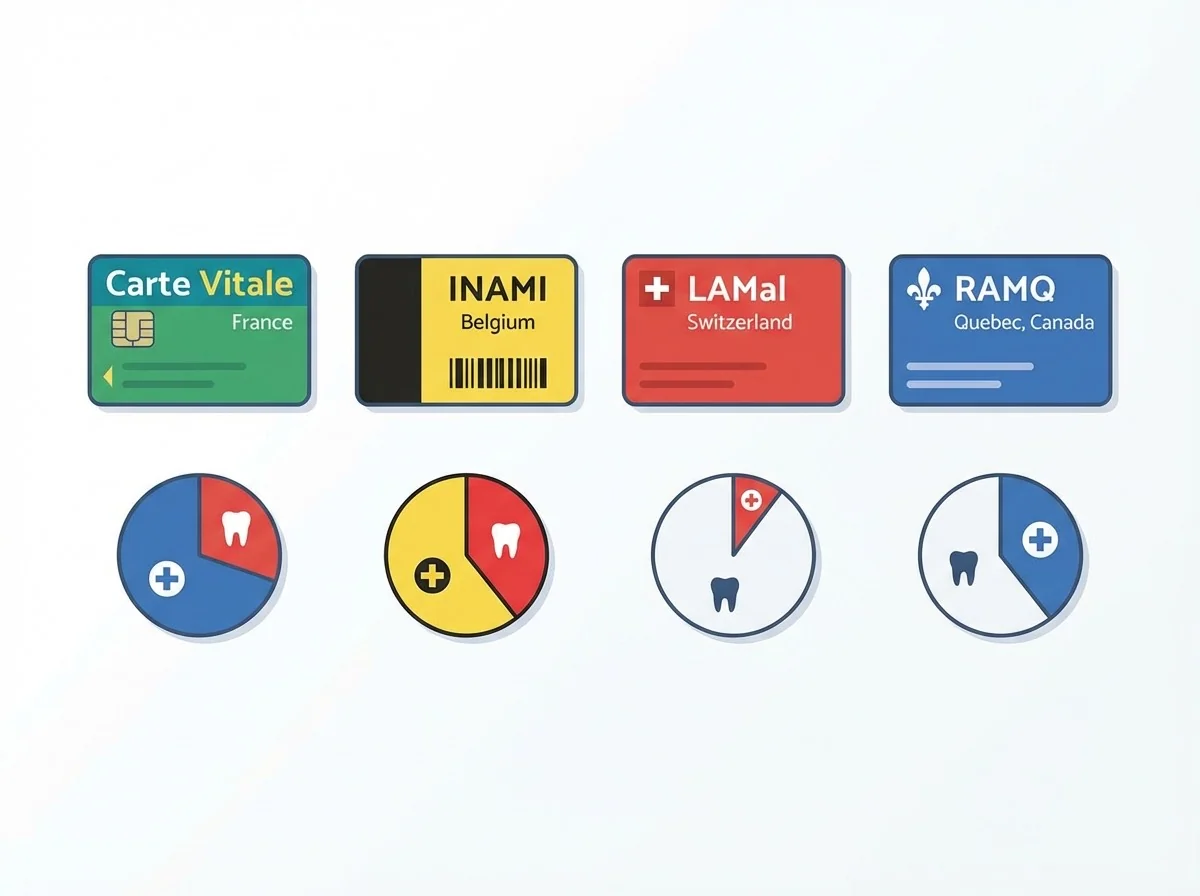 Comparatif remboursement soins dentaires par pays : France, Belgique, Suisse et Luxembourg