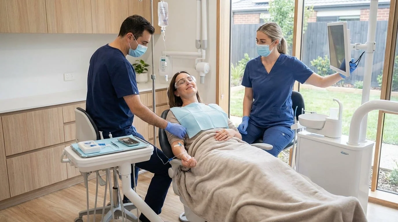 Sédation consciente dentaire Turquie : traitement de la peur du dentiste à Istanbul avec MEOPA et midazolam