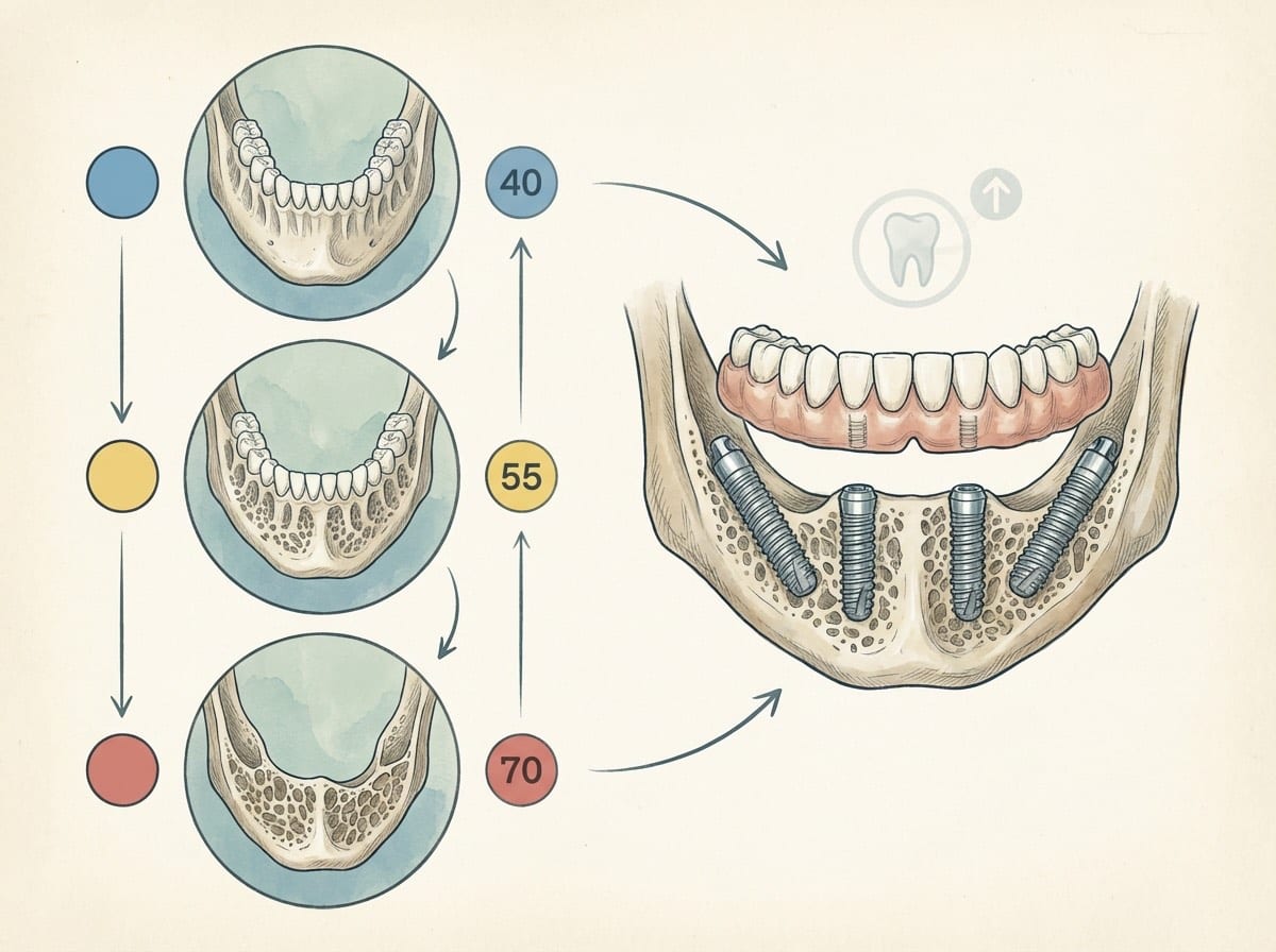 Prothèses sur implants pour seniors | Renaissance Clinique Prothèse sur implants pour seniors : overdenture et bridge fixe adapté aux patients ostéoporotiques
